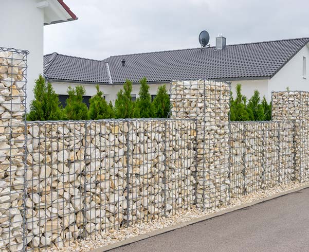 Clôture en gabion à Wattrelos